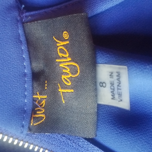 Ladies Dress " Just Taylor " Size 8 Royal Blue. "New Without Tags" - Picture 6 of 8